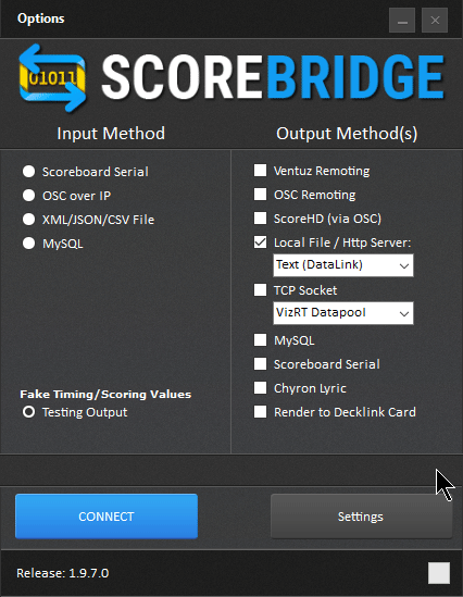 Connect and Preview ScoreBridge